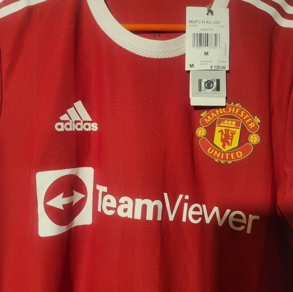 Adidas Manchester United 21/22 Home Authentic Men's Jersey Red Size Medium - Picture 5 of 5